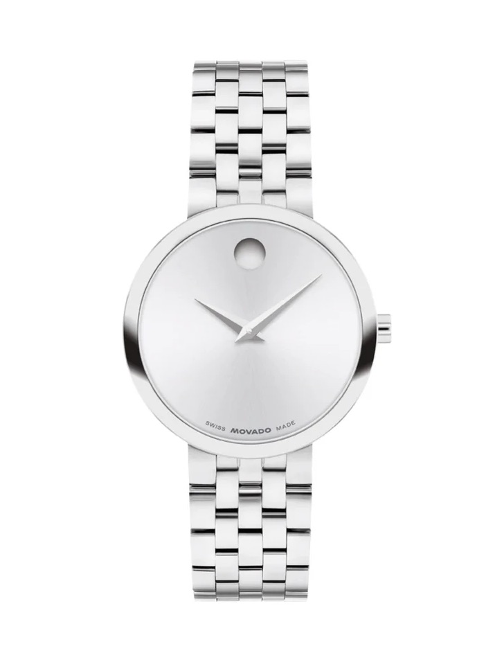 Movado Silver-Tone Museum Dial Bracelet Watch